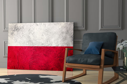 Polish Flag Glass Wall Art