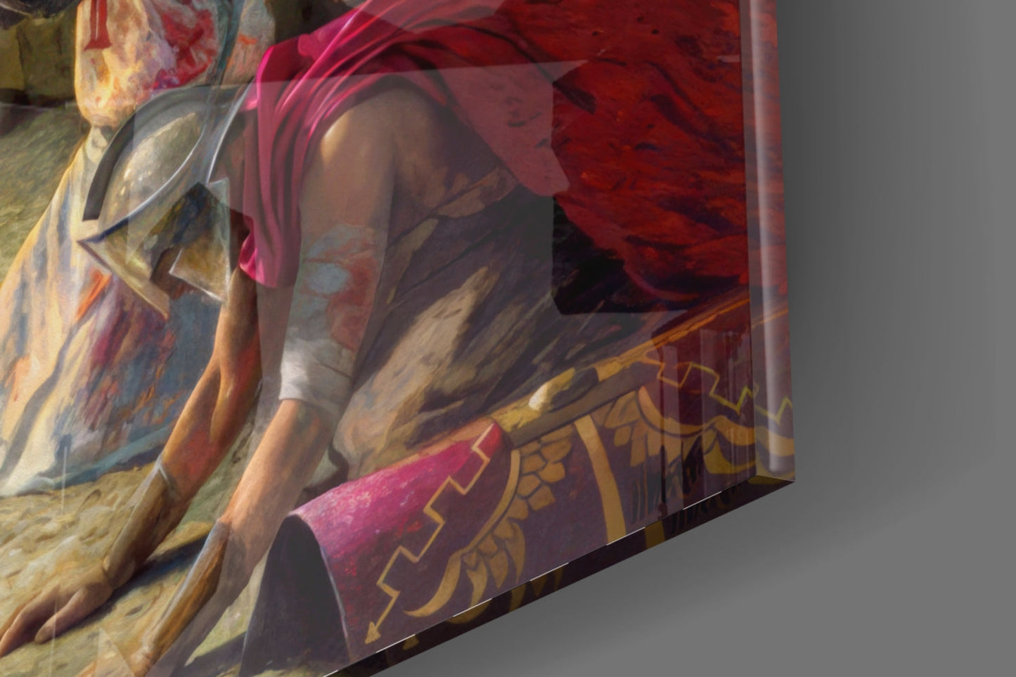 Christ Among Soldiers Glass Wall Art