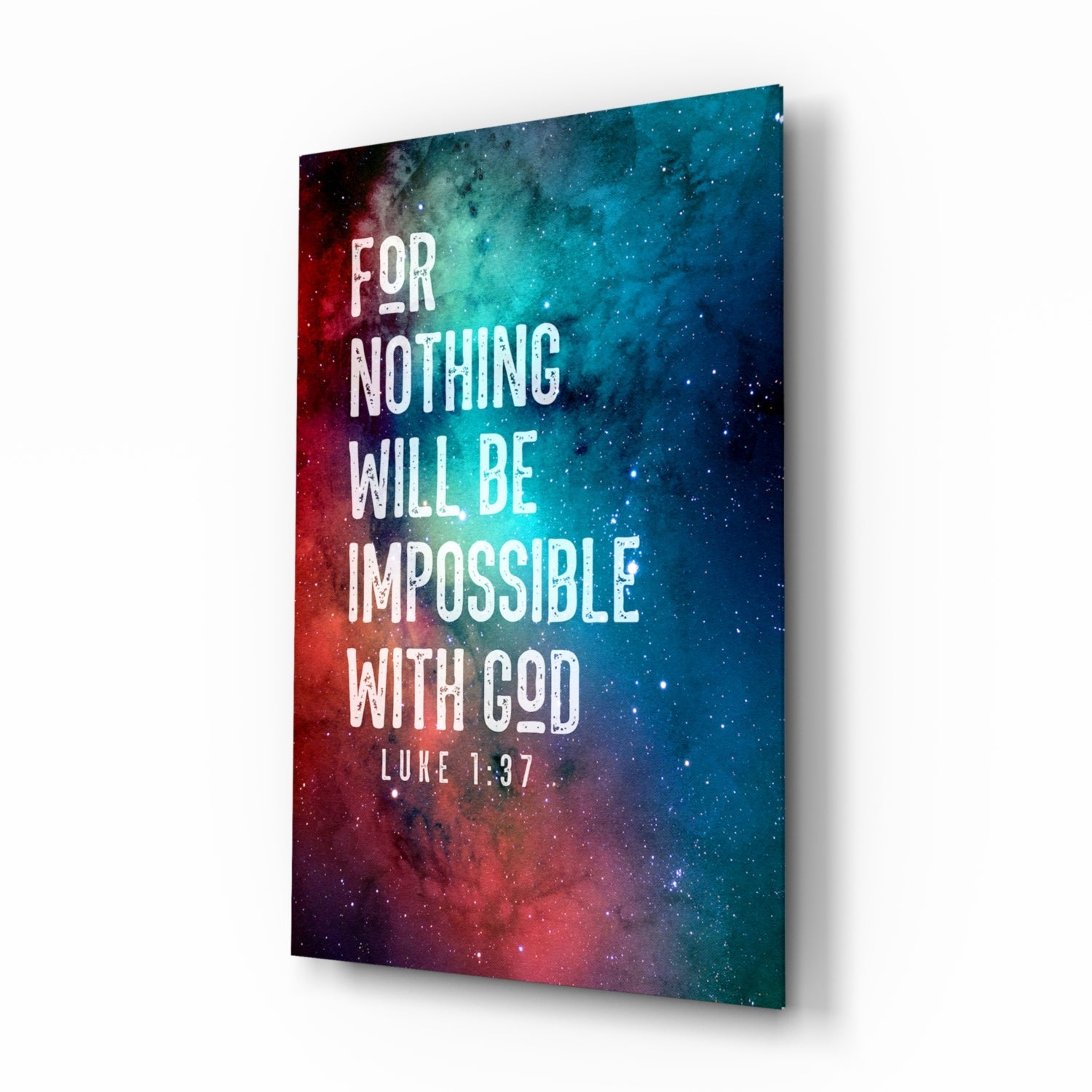 Nothing Impossible Luke 1:37 scripture glass wall art