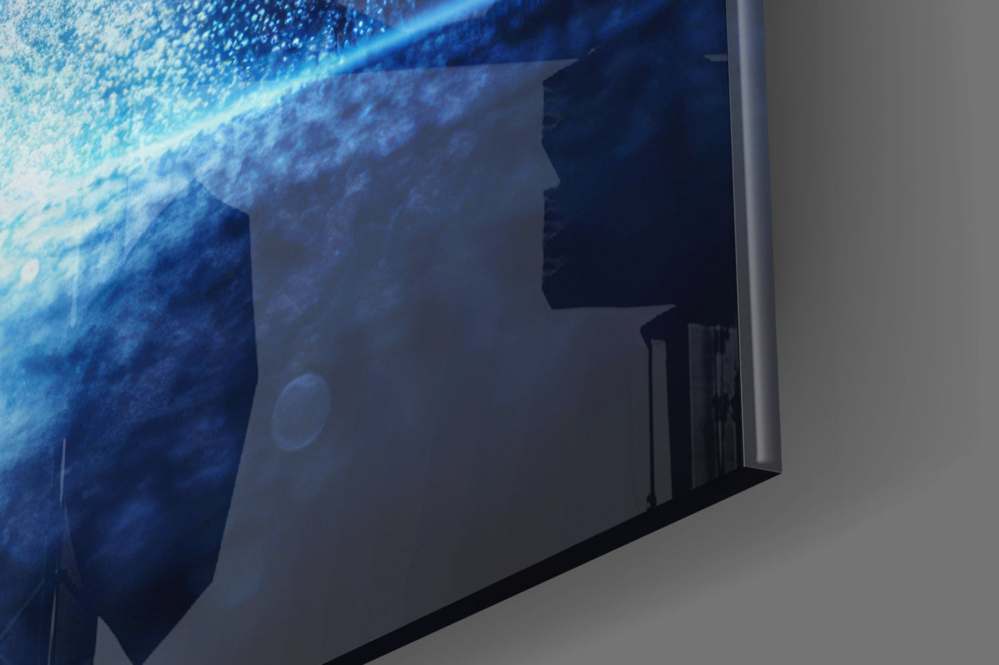 Cosmic Cross Starry Sky Glass Wall Art
