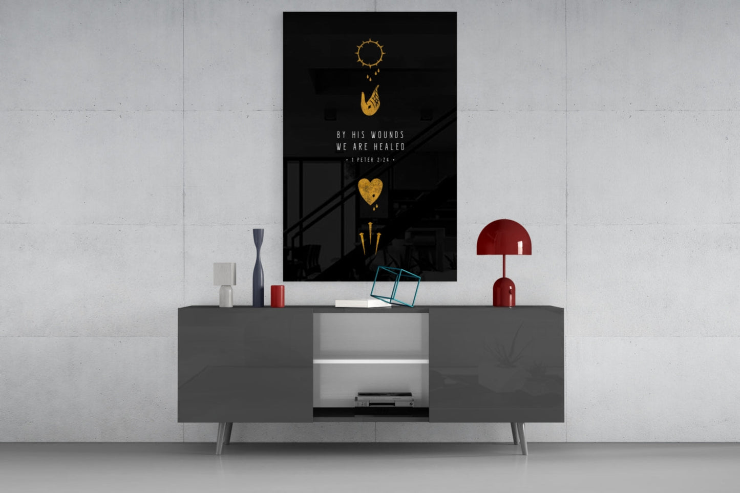 We Are Healed Glass Wall Art