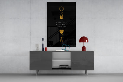 We Are Healed Glass Wall Art