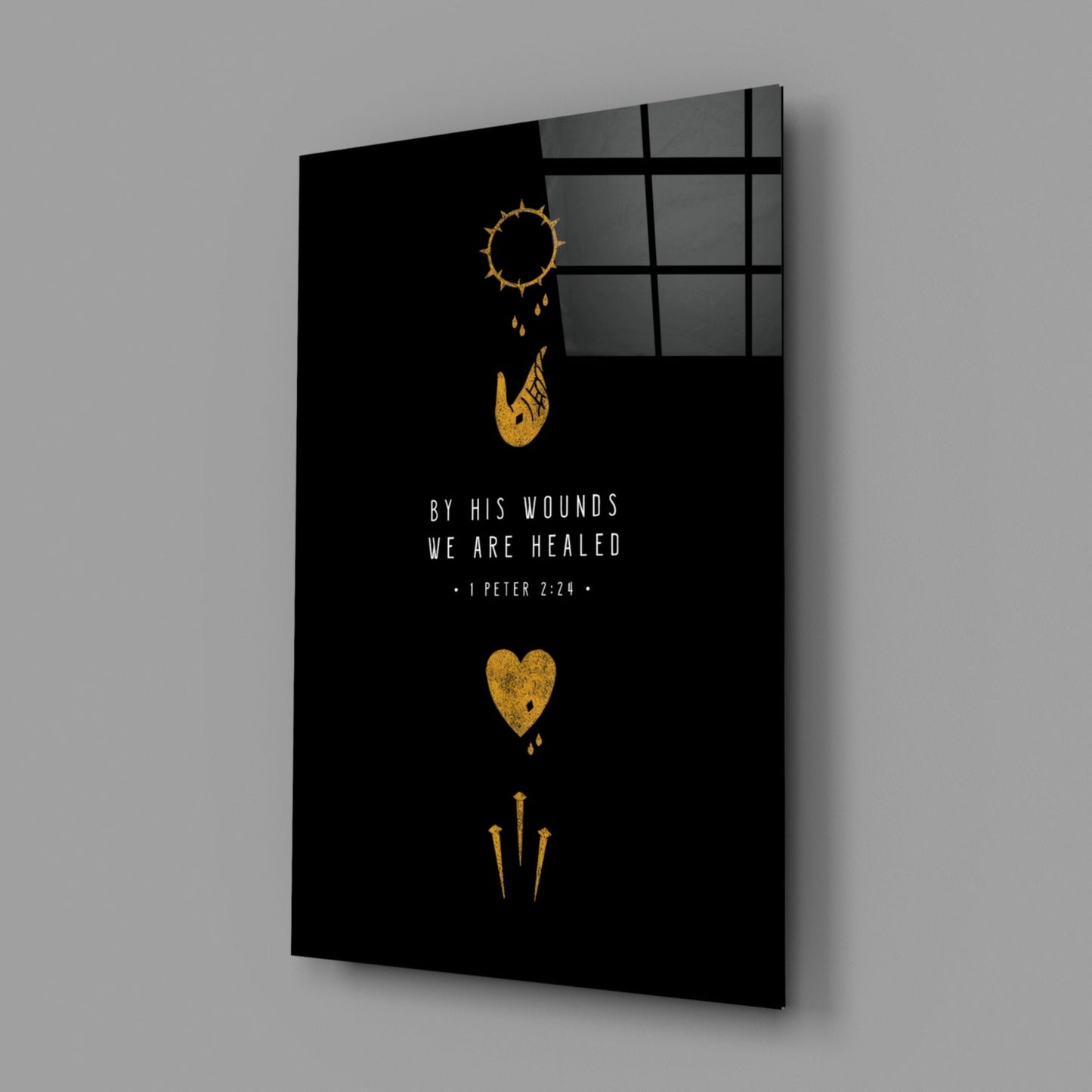 We Are Healed Glass Wall Art