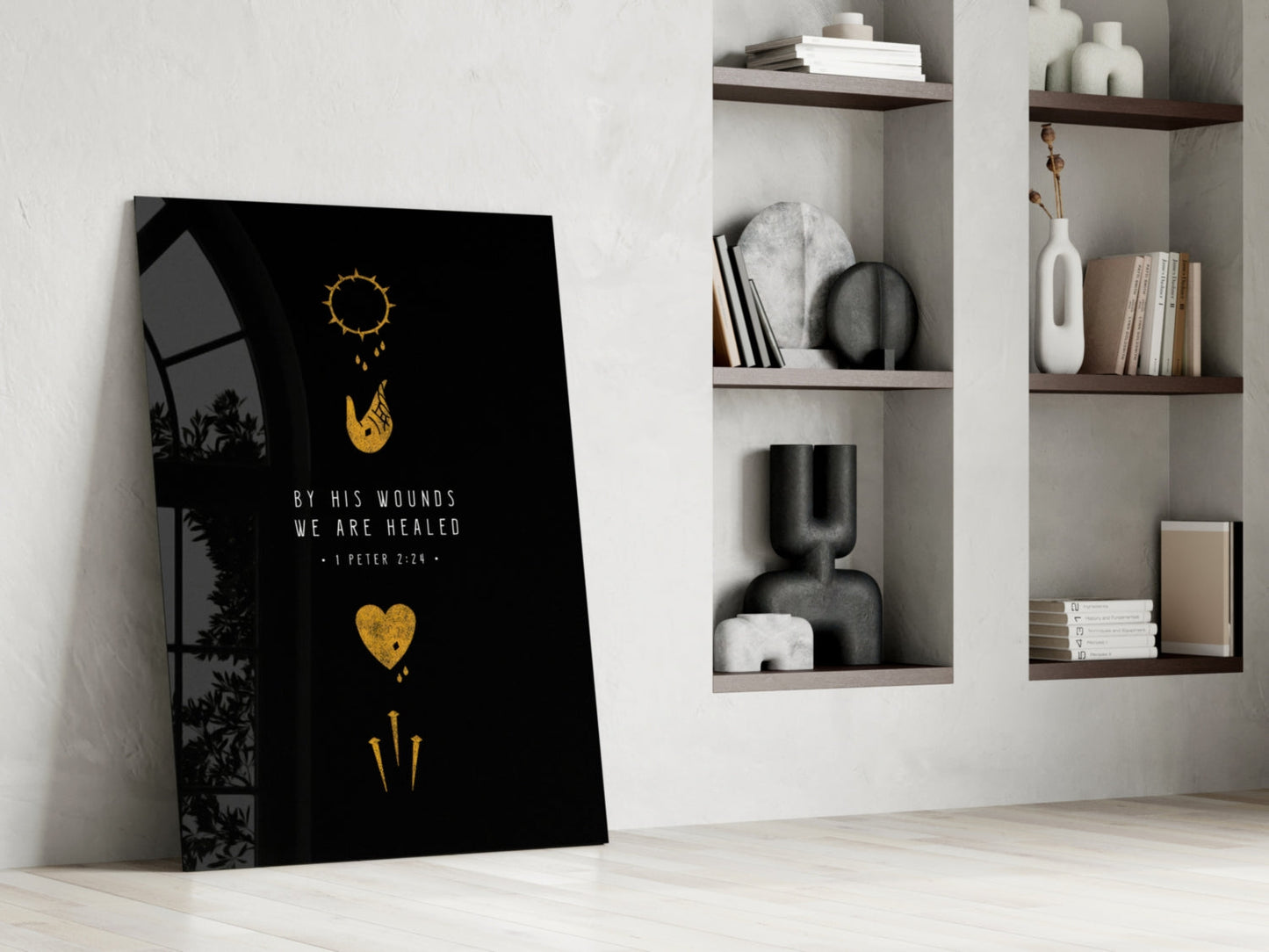 We Are Healed Glass Wall Art