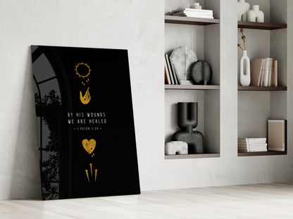 We Are Healed Glass Wall Art