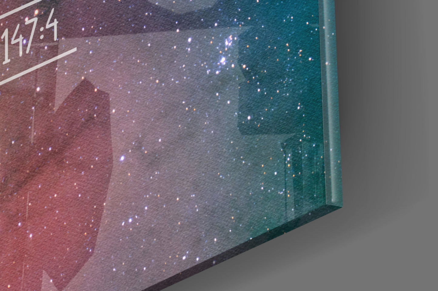 He Counts The Stars Nebula Glass Wall Art