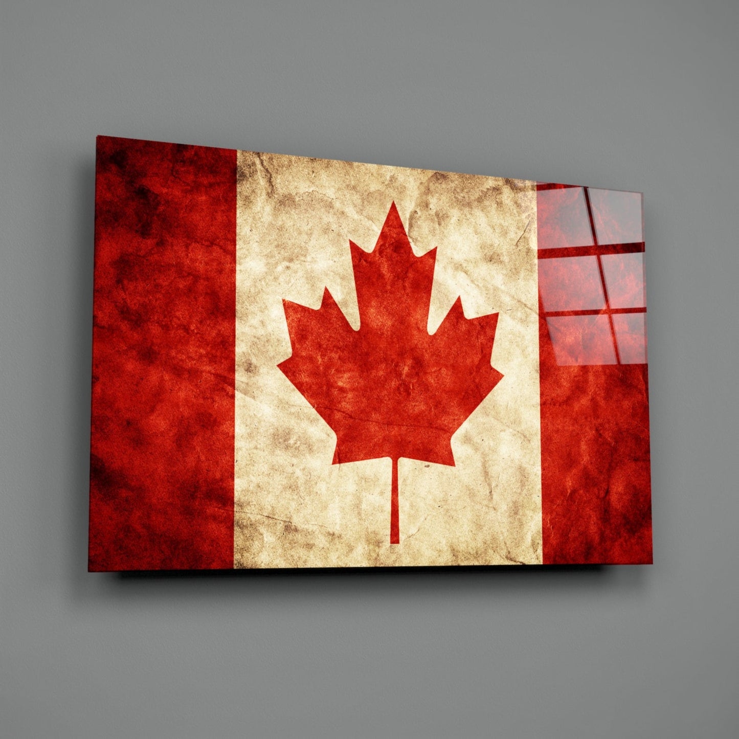 Flag of Canada Glass Wall Art