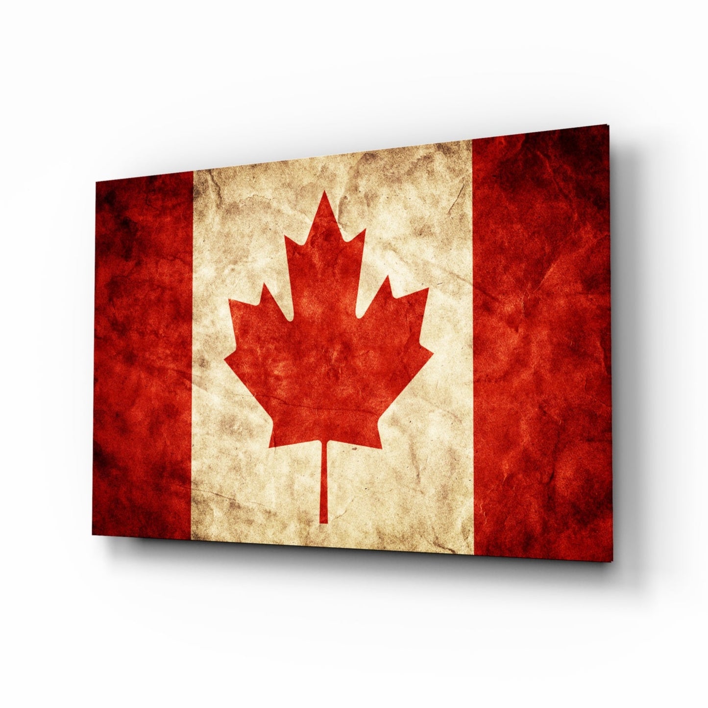 Flag of Canada glass wall art, maple leaf design