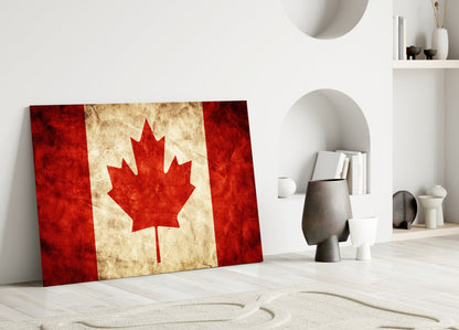 Flag of Canada Glass Wall Art