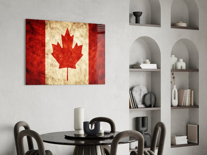 Flag of Canada Glass Wall Art