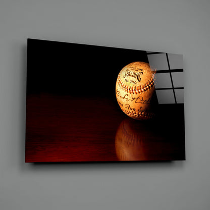 Vintage Baseball Glass Wall Art