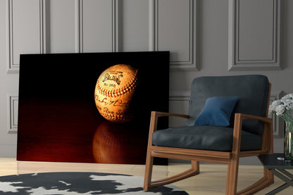 Vintage Baseball Glass Wall Art