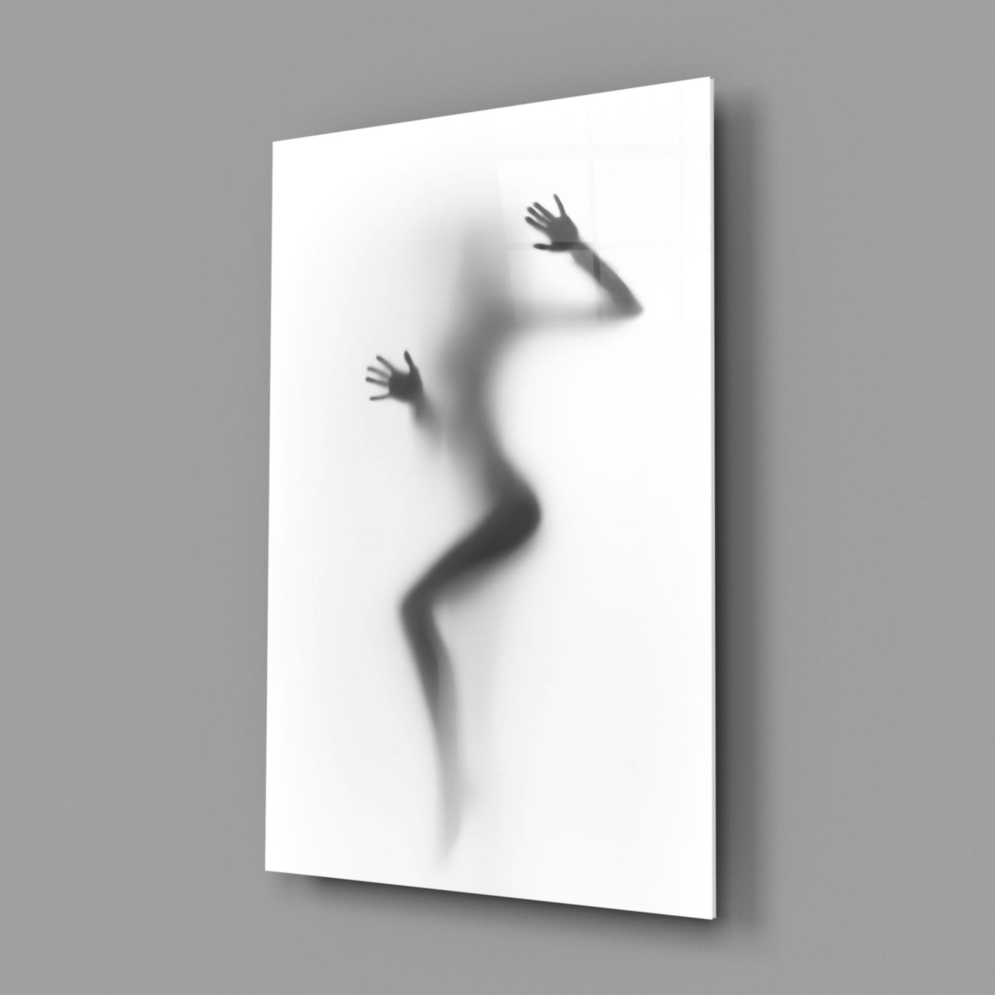 Woman in Fog Glass Wall Art