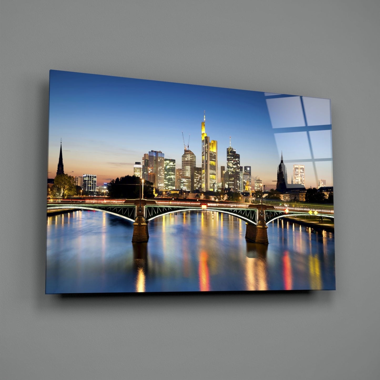 Frankfurt Skyline Glass Wall Art