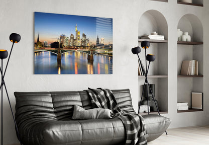 Frankfurt Skyline Glass Wall Art