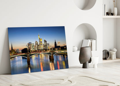 Frankfurt Skyline Glass Wall Art