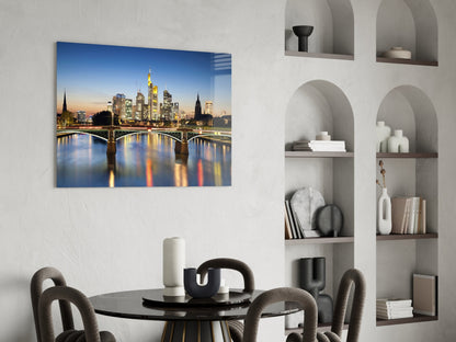 Frankfurt Skyline Glass Wall Art