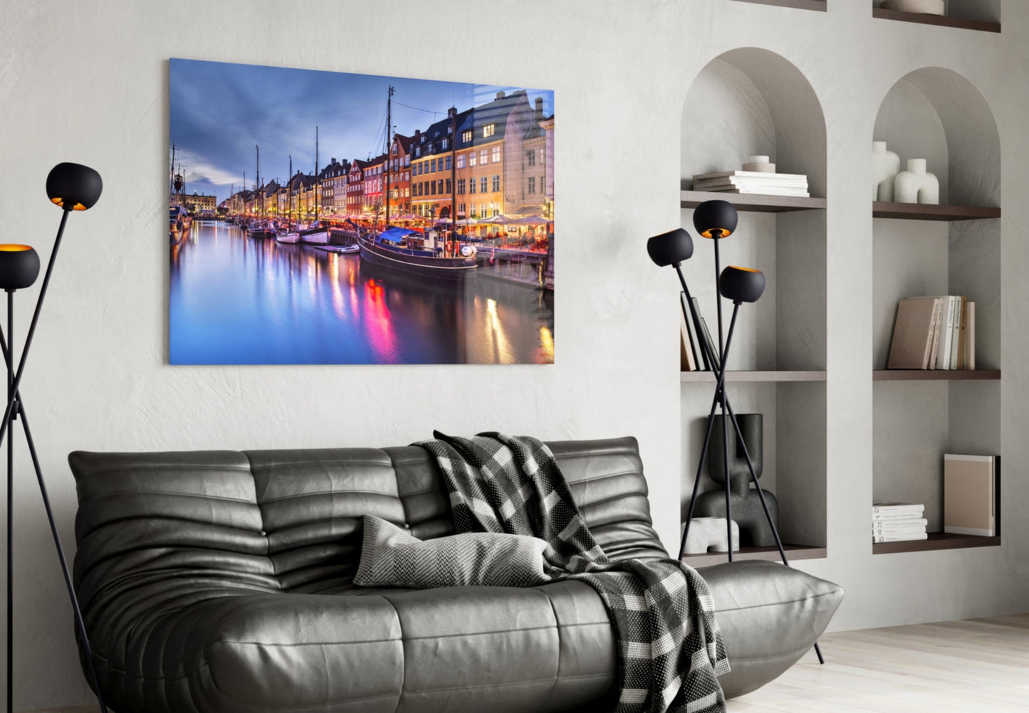 Nyhavn Copenhagen Glass Wall Art