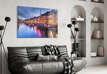 Nyhavn Copenhagen Glass Wall Art