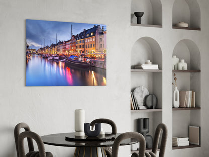 Nyhavn Copenhagen Glass Wall Art