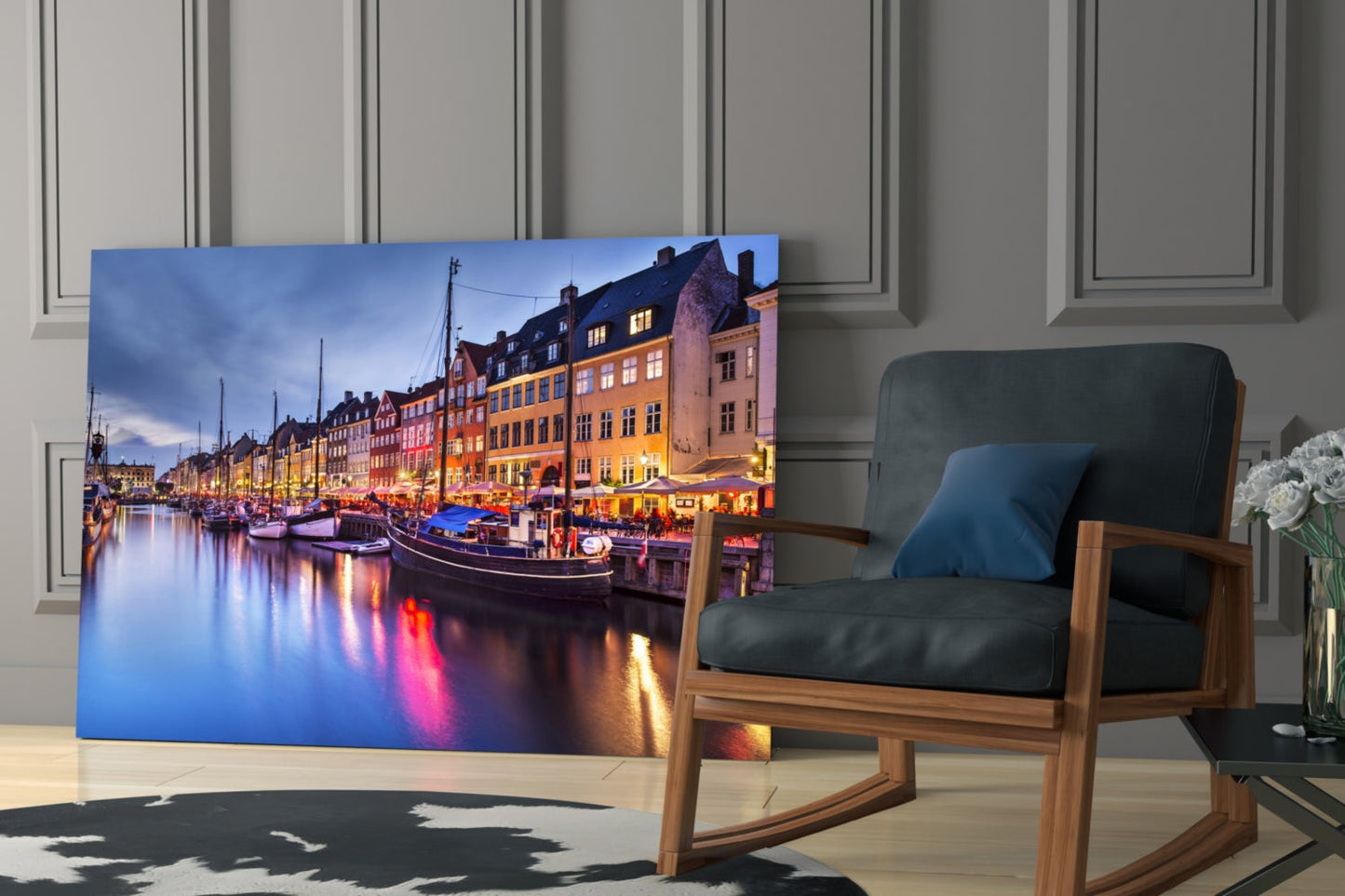 Nyhavn Copenhagen Glass Wall Art