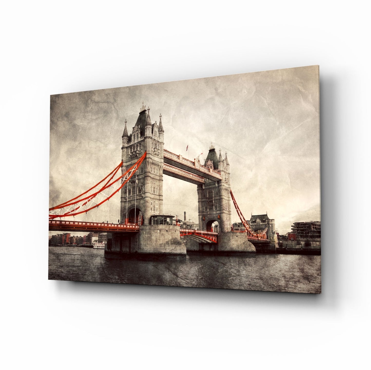 Tower Bridge glass wall art London cityscape
