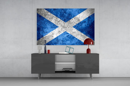 Scotland Flag Glass Wall Art