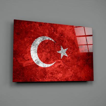 Turkey Flag Glass Wall Art