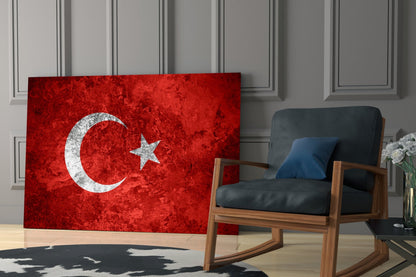 Turkey Flag Glass Wall Art