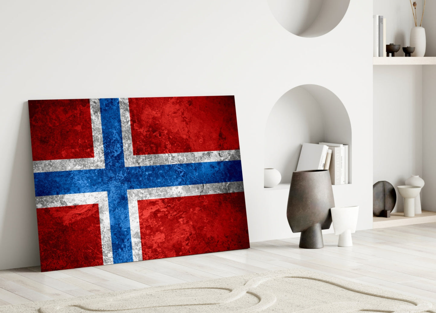 Norway Flag Glass Wall Art