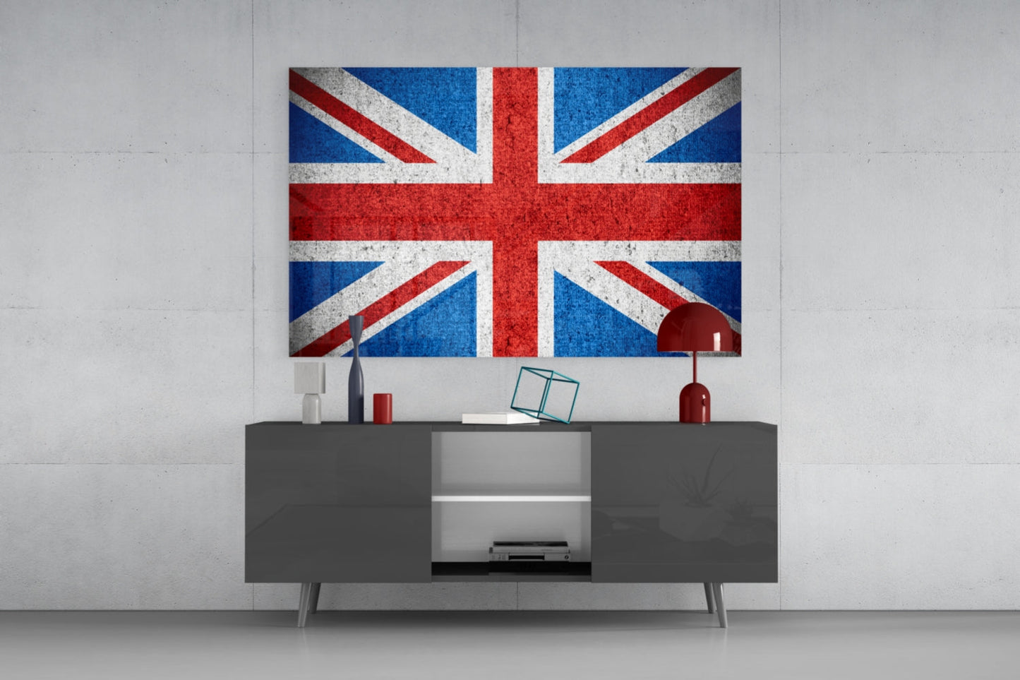 United Kingdom Flag Glass Wall Art