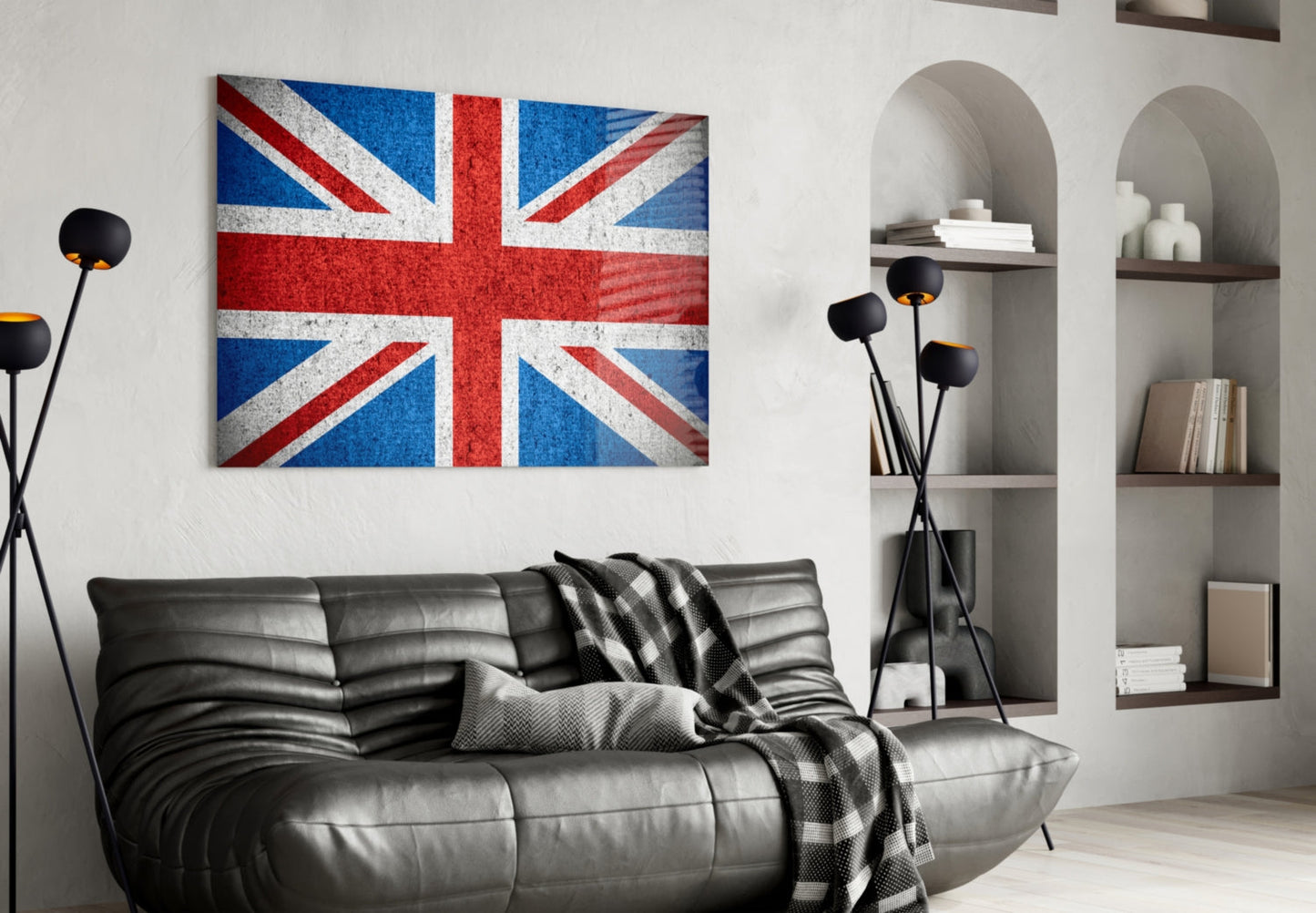 United Kingdom Flag Glass Wall Art