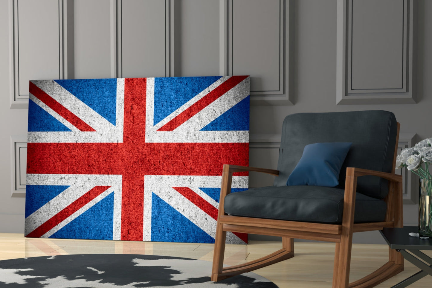 United Kingdom Flag Glass Wall Art