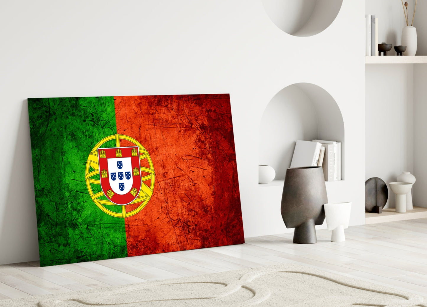 Portugal Flag Glass Wall Art