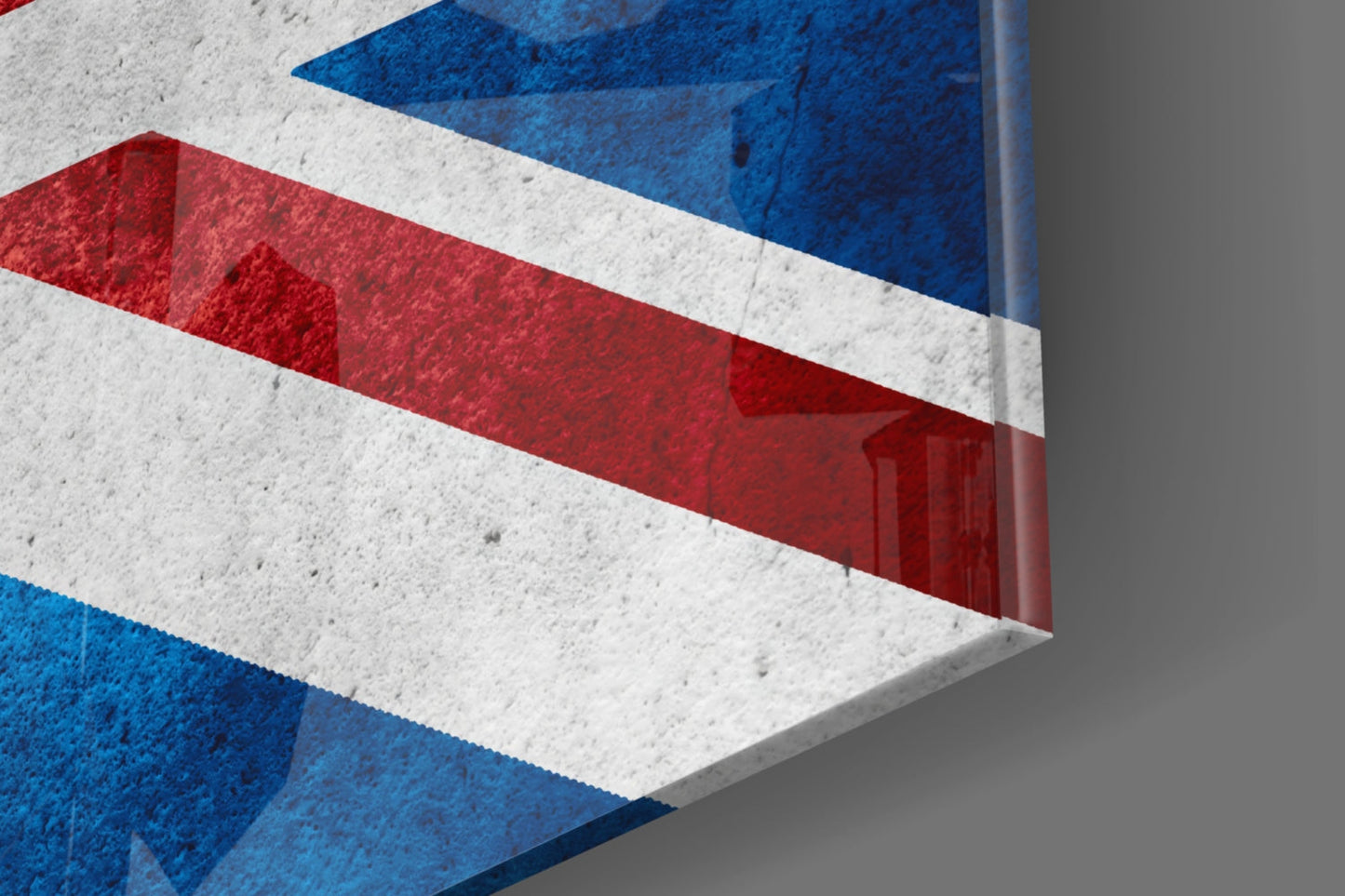 Flag of United Kingdom Weathered Glass Wall Art