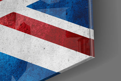 Flag of United Kingdom Weathered Glass Wall Art