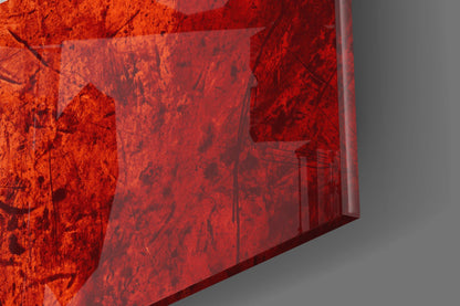Flag of Switzerland Rustic Stone Glass Wall Art