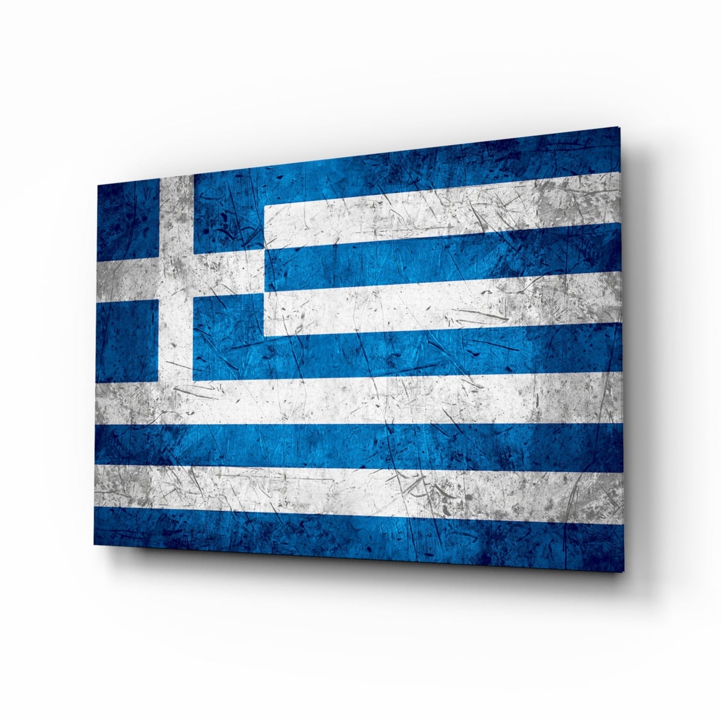 Greece Flag Glass Wall Art