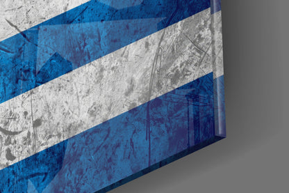 Greece Flag Glass Wall Art