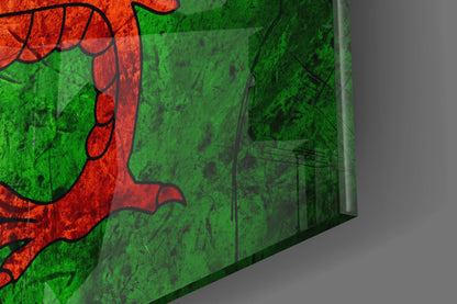 Wales Flag Glass Wall Art