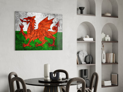 Wales Flag Glass Wall Art