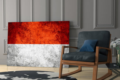 Indonesia Flag Glass Wall Art