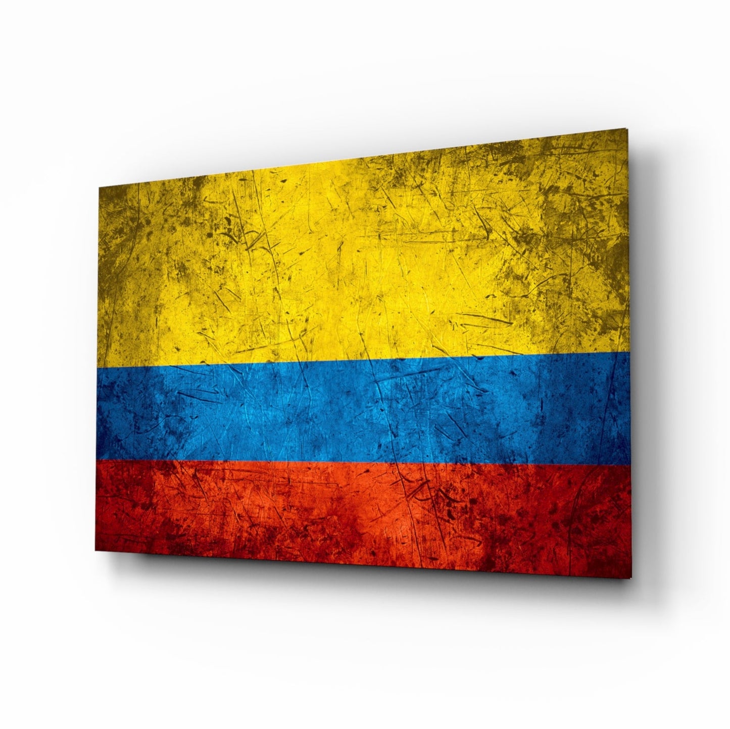 Flag of Colombia glass wall art