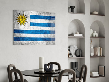 Uruguay Flag Glass Wall Art
