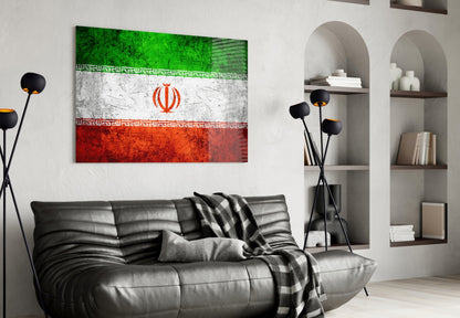 Iran Flag Glass Wall Art