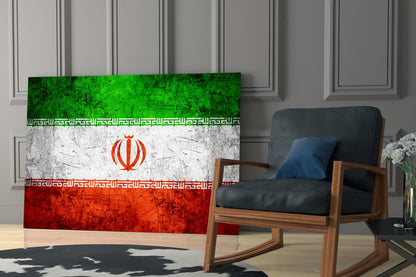 Iran Flag Glass Wall Art