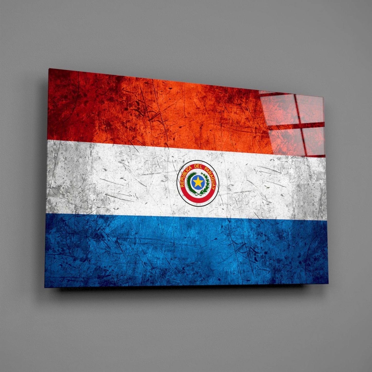 Paraguay Flag Glass Wall Art