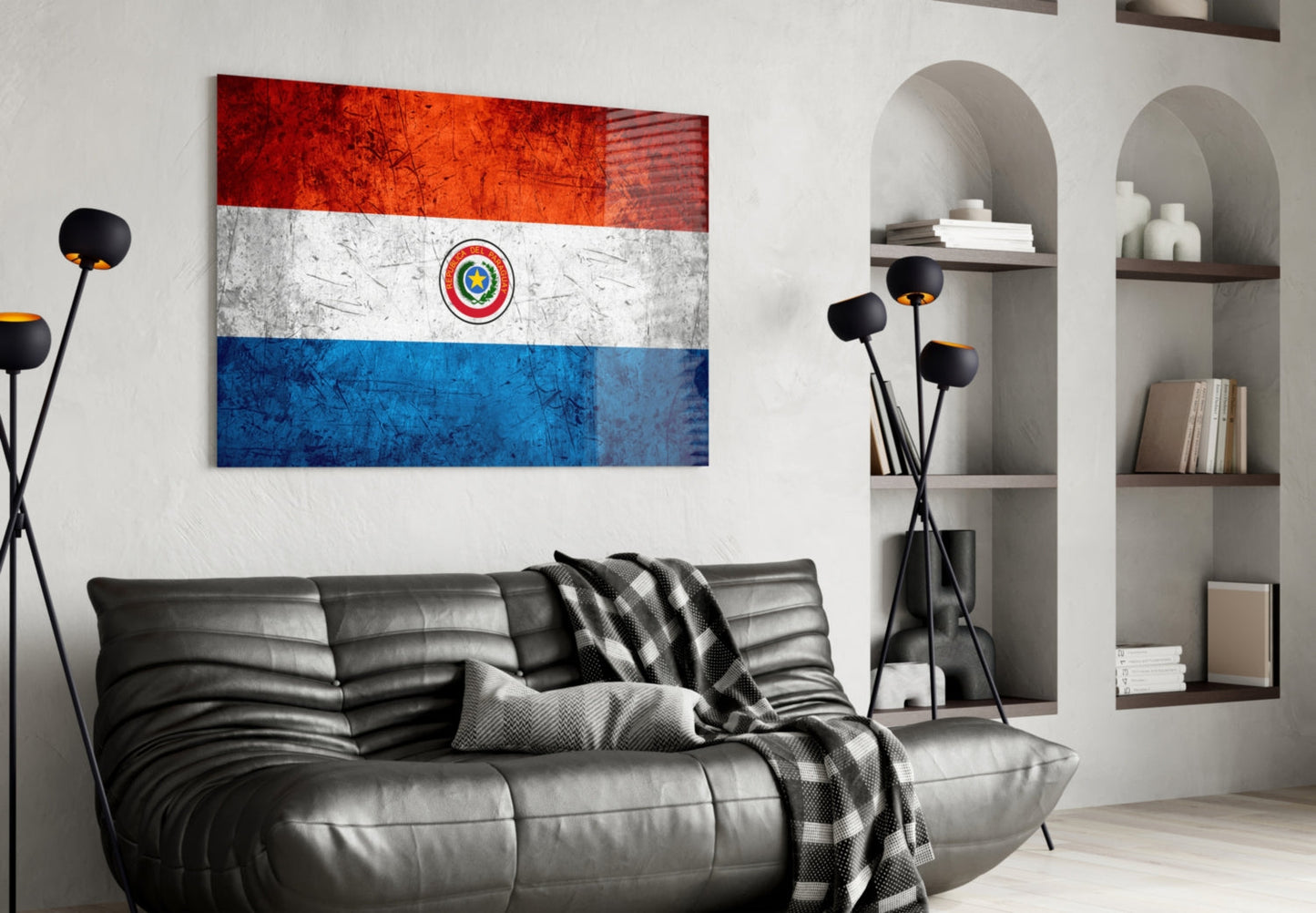 Paraguay Flag Glass Wall Art