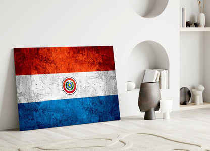 Paraguay Flag Glass Wall Art