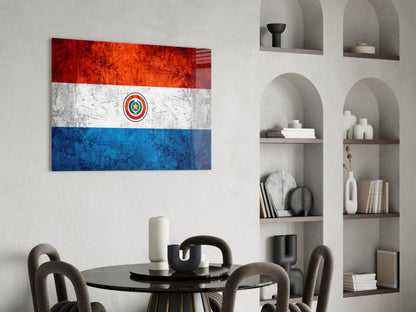 Paraguay Flag Glass Wall Art